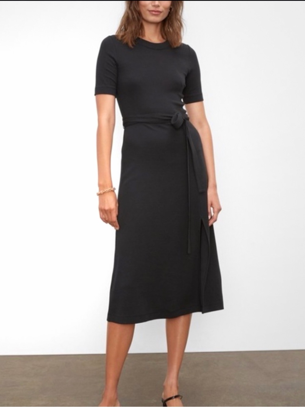 Club Monaco Rib-Knit Midi Dress Size Medium